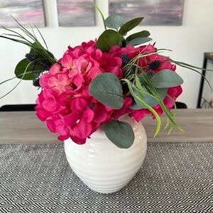 Martha Stewart Pink Hydrangea Faux Floral Arrangement